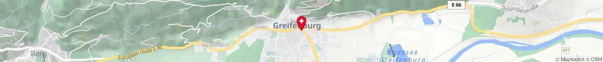 Kartendarstellung des Standorts für Laurentius-Apotheke in 9761 Greifenburg